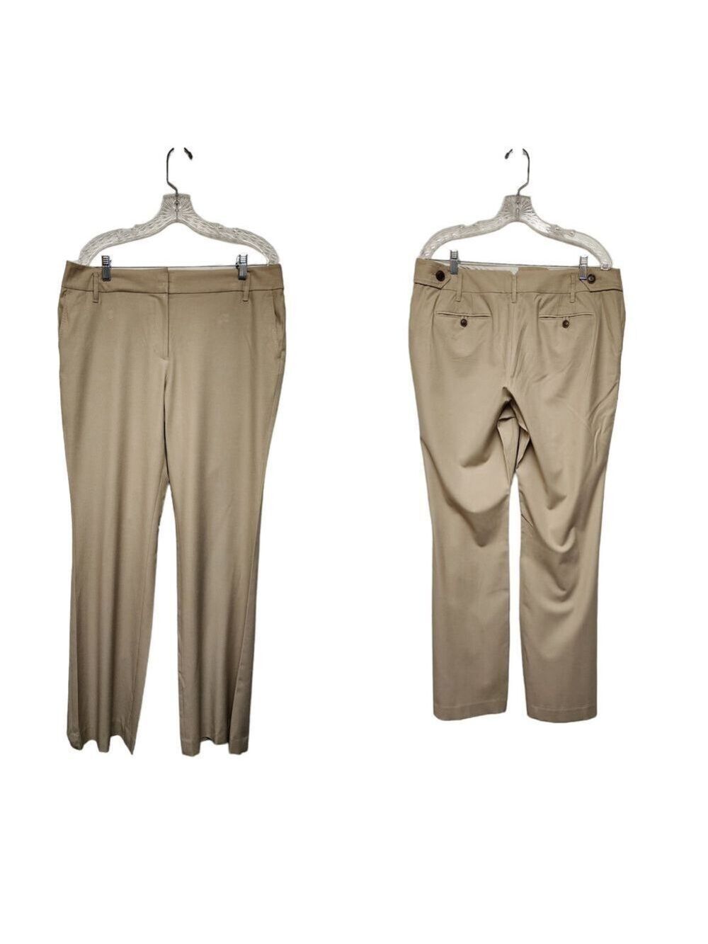 Ann Taylor Loft Wide Leg Dress Pants Khaki Size 12